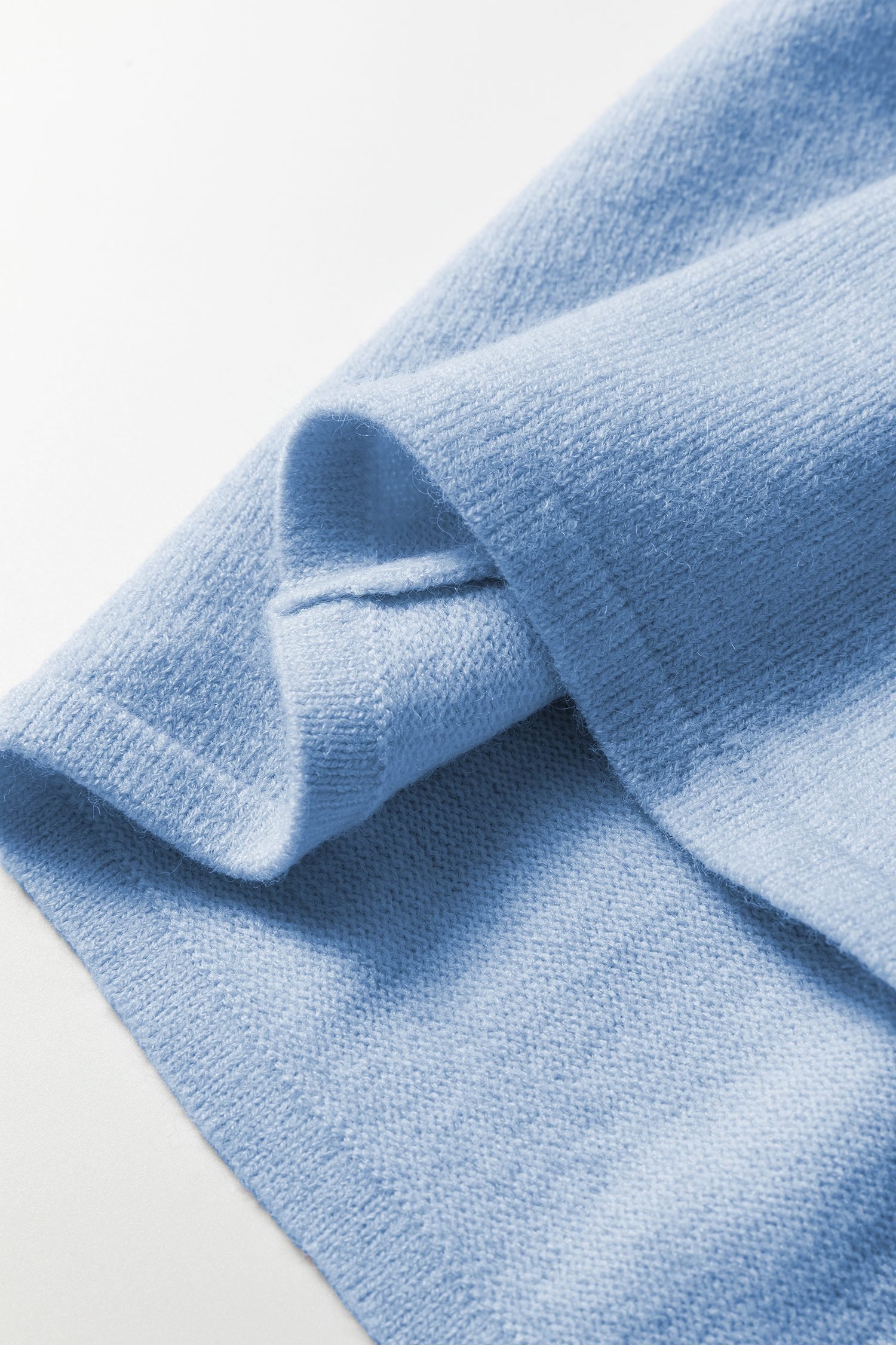 Beau Blue 3/4 Sleeve Boxy Knit Button Down Sweater Cardigan - Image 12