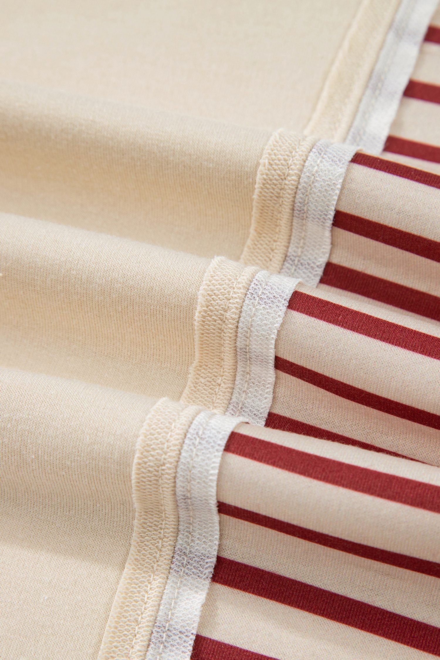 Red Stripe Sleeve Patchwork Casual Knit Top - Image 10