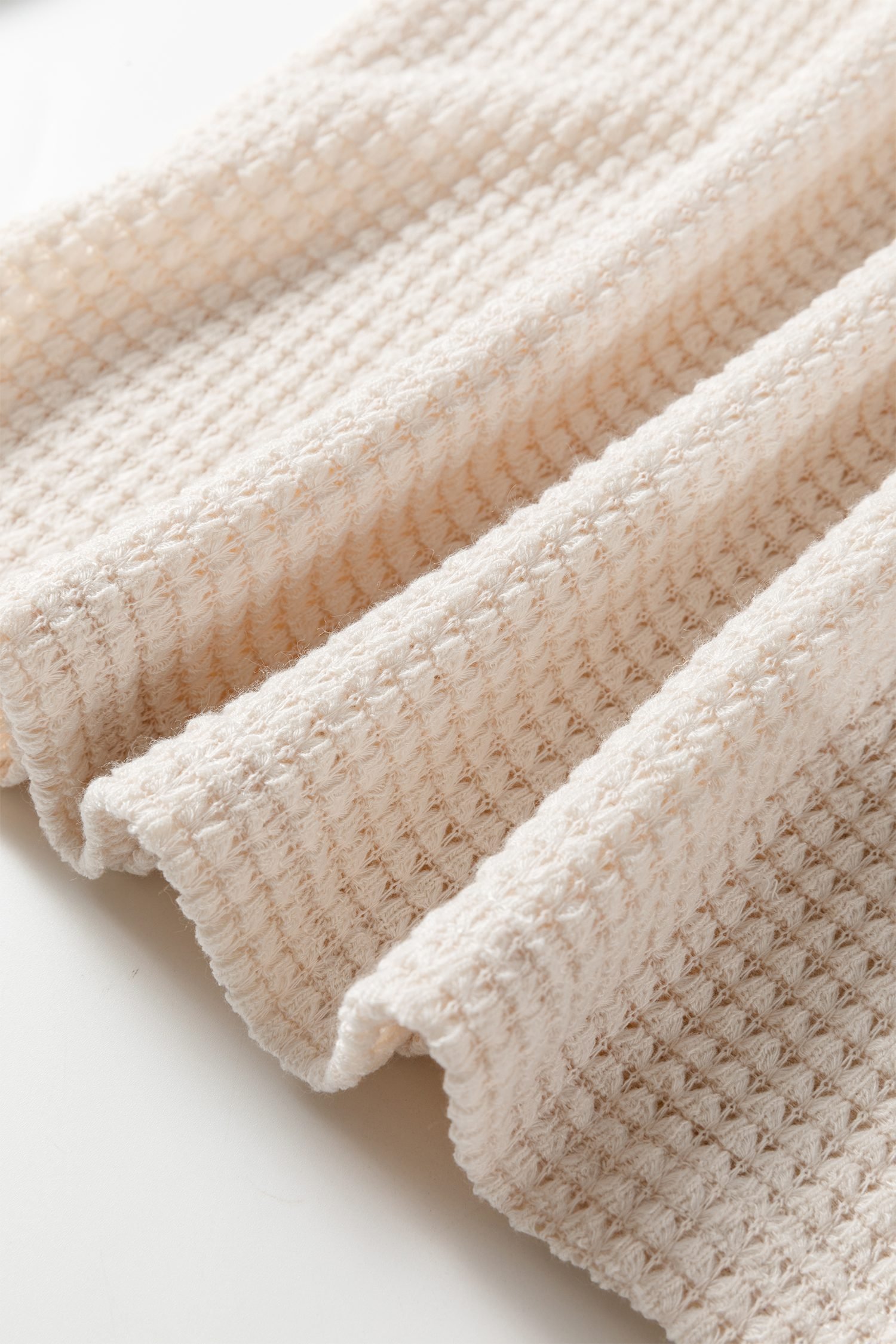 Jet Stream Solid Color Textured Knit Asymmetric Shoulder Long Sleeve Top - Image 10