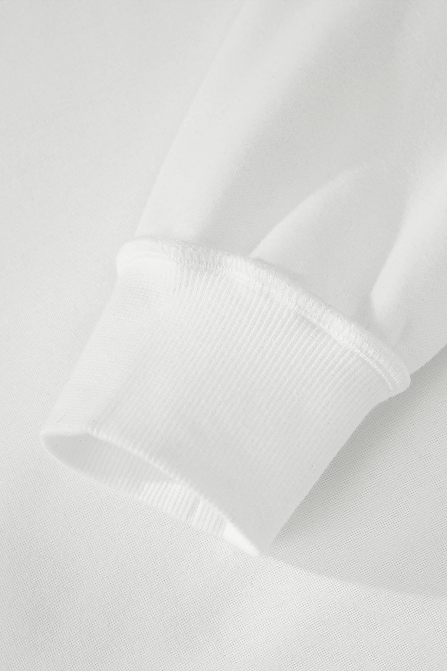 White Oversize Drop Shoulder Reversible Mock Neck Sweatshirt - Image 13