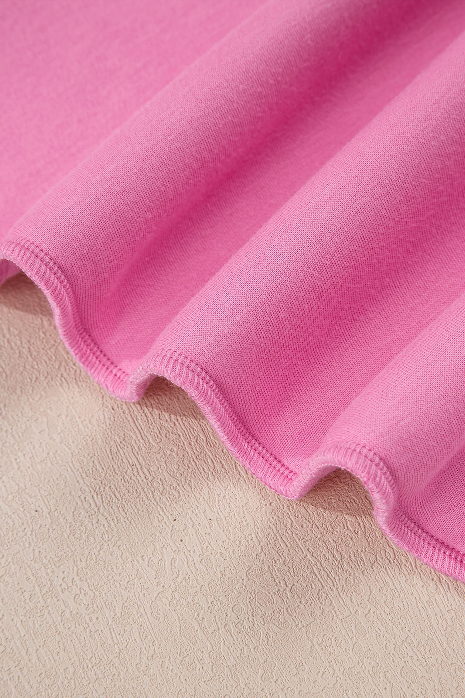 Bright Pink Oversize Drop Shoulder Reversible Mock Neck Sweatshirt - Image 14