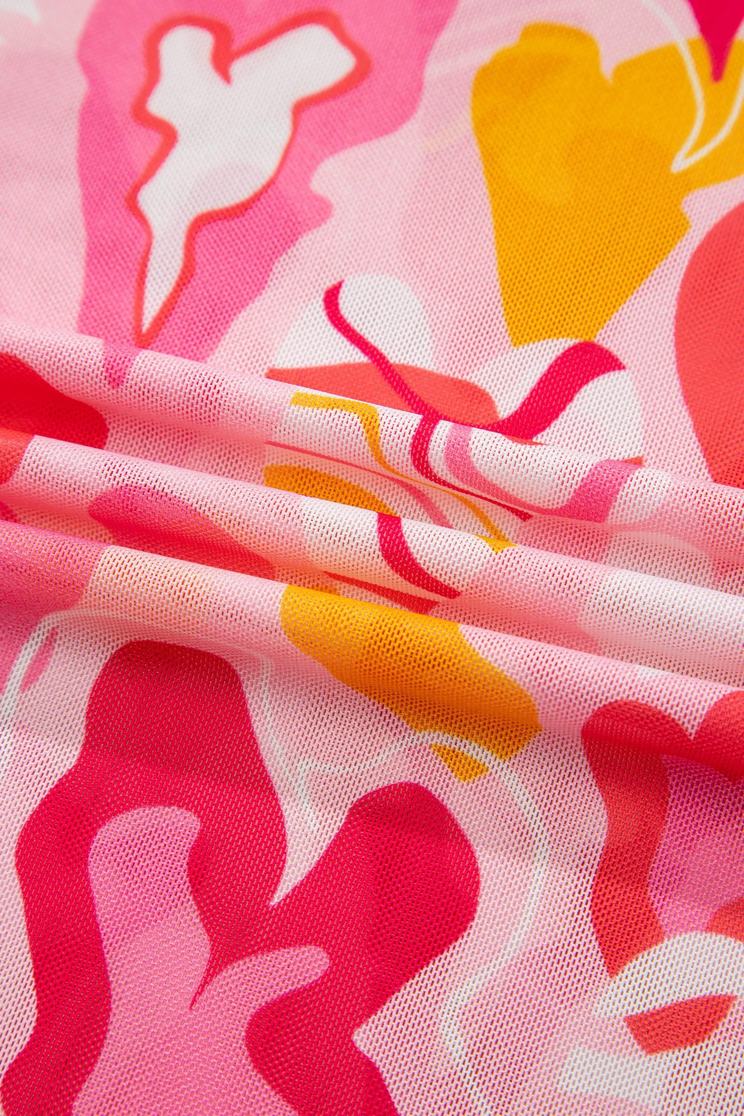 Rose Valentine Heart Mesh Long Sleeve Top