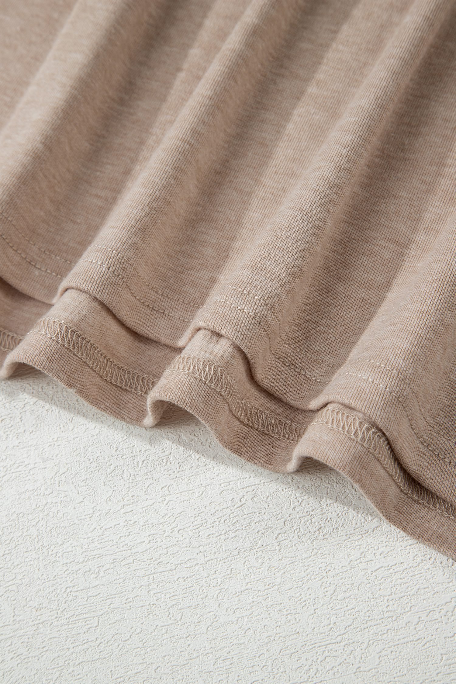 Parchment Granny Square Crochet Detail Loose T Shirt