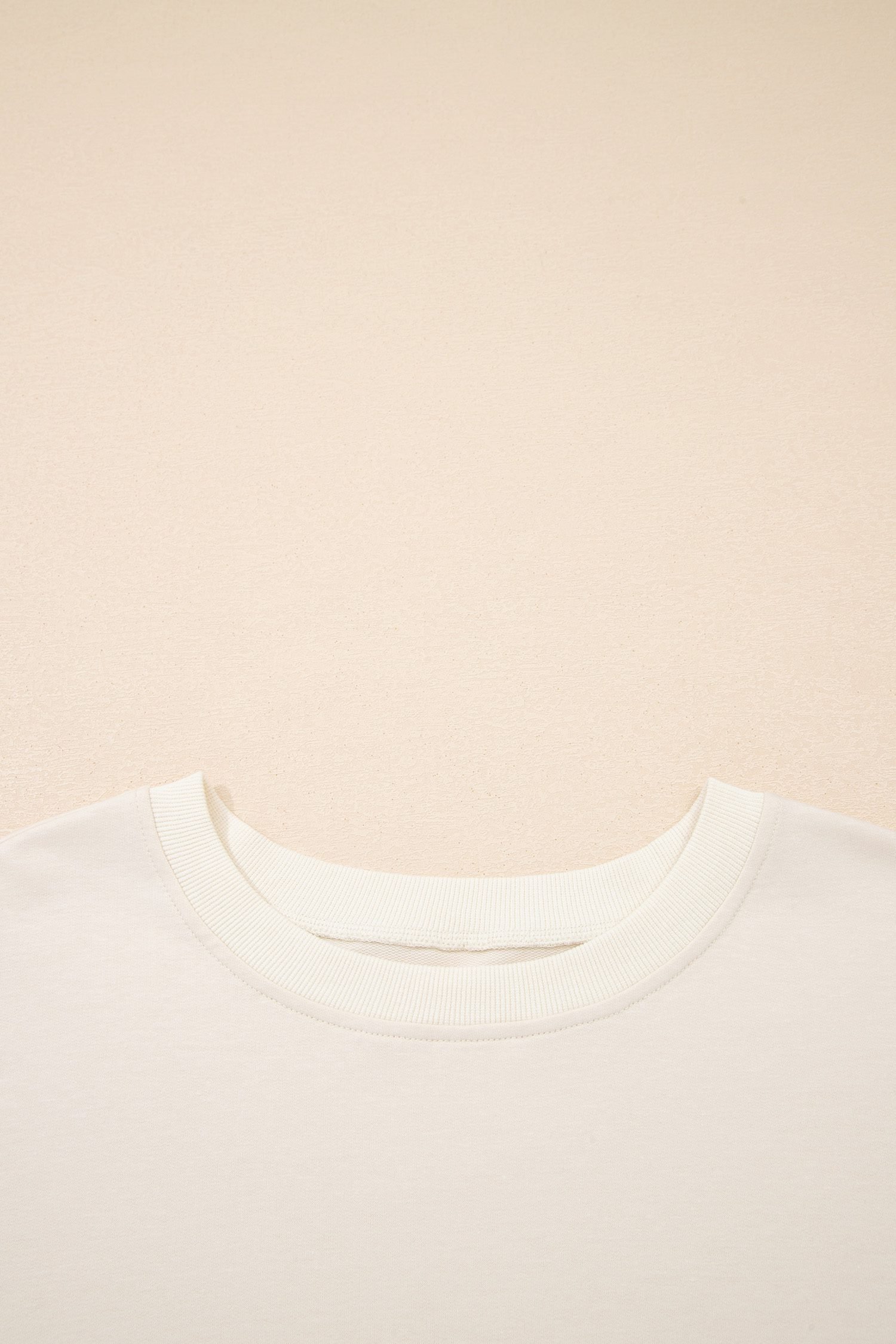 Apricot Camo Print Patchwork Sleeve Raw Hem Plus Size Sweatshirt - Image 5