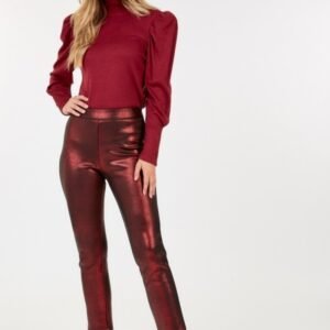 Animal Skin Vinyl Ankle Pants -56112
