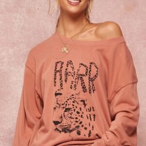 A Garment Dyed French Terry Graphic Sweatshirt -56674a