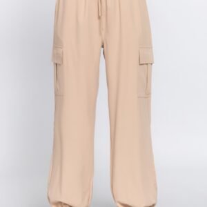 Light Weight Stretch Woven Cargo Jogger Pants -58864