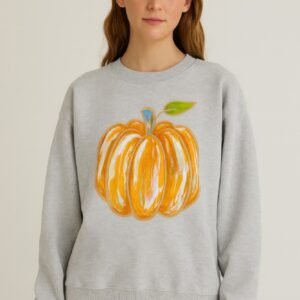 Pumpkin Print Sweater -59985