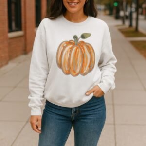 Pumpkin Print Sweater -59986