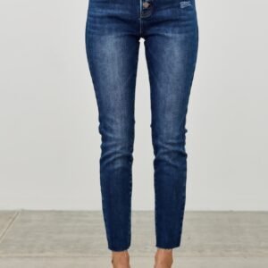 High Rise Ankle Skinny With Button Fly