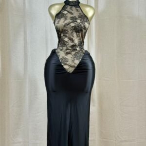 Crimson Lace Hourglass Dress -60188