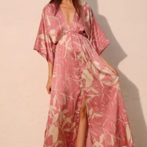 Dreaming Lily Satin Kimono Maxi Dress