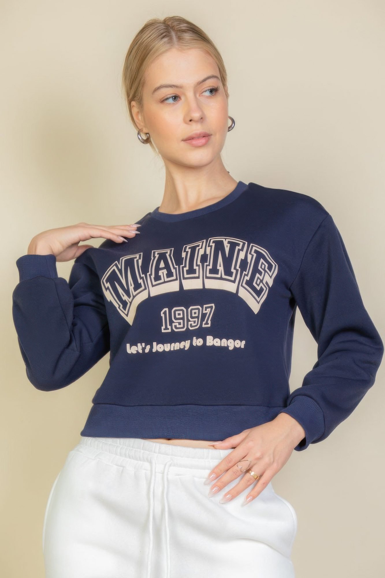 Graphic Drop Shoulder Sweatshirt -WH2000497