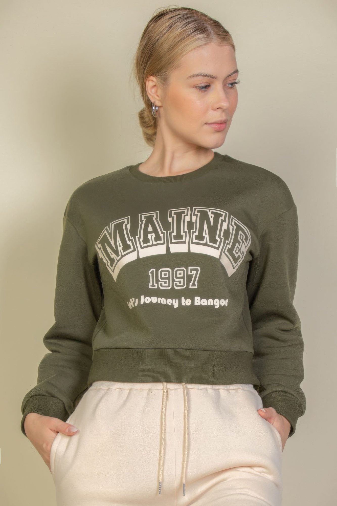 Graphic Drop Shoulder Sweatshirt -WH2000497