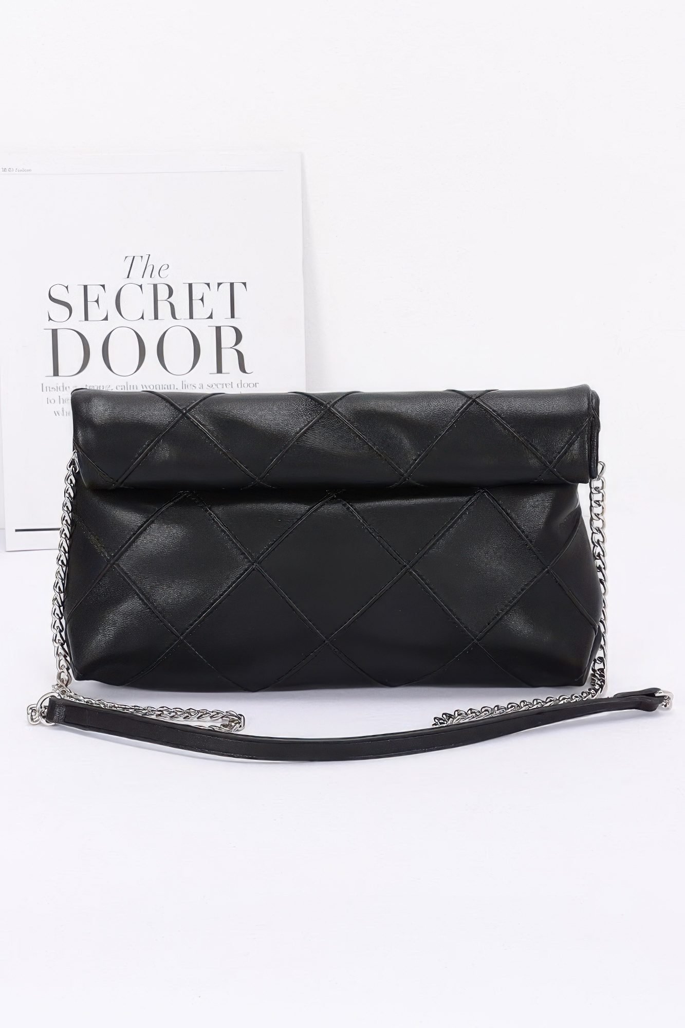 Quilted Faux Leather Pouch