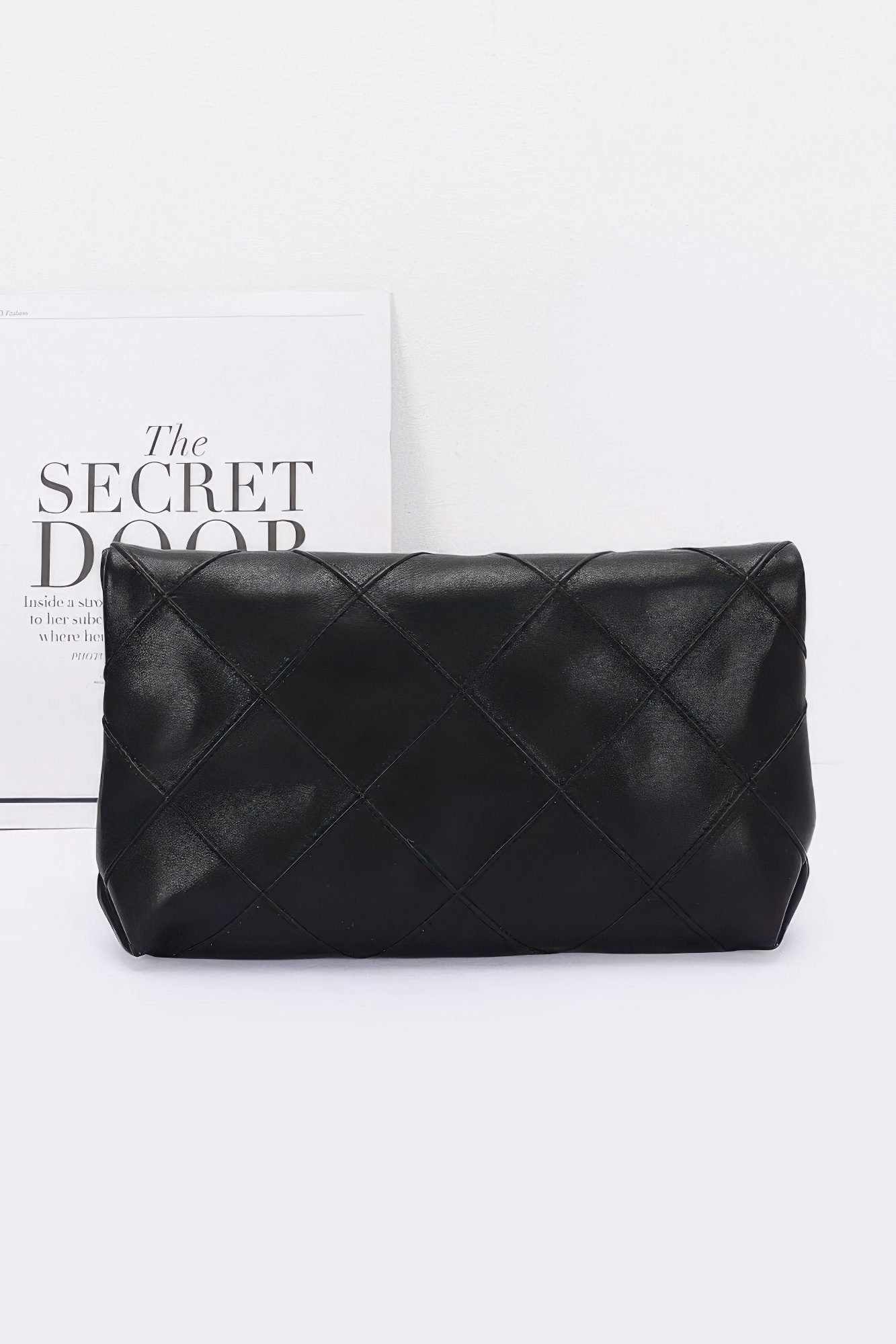 Quilted Faux Leather Pouch