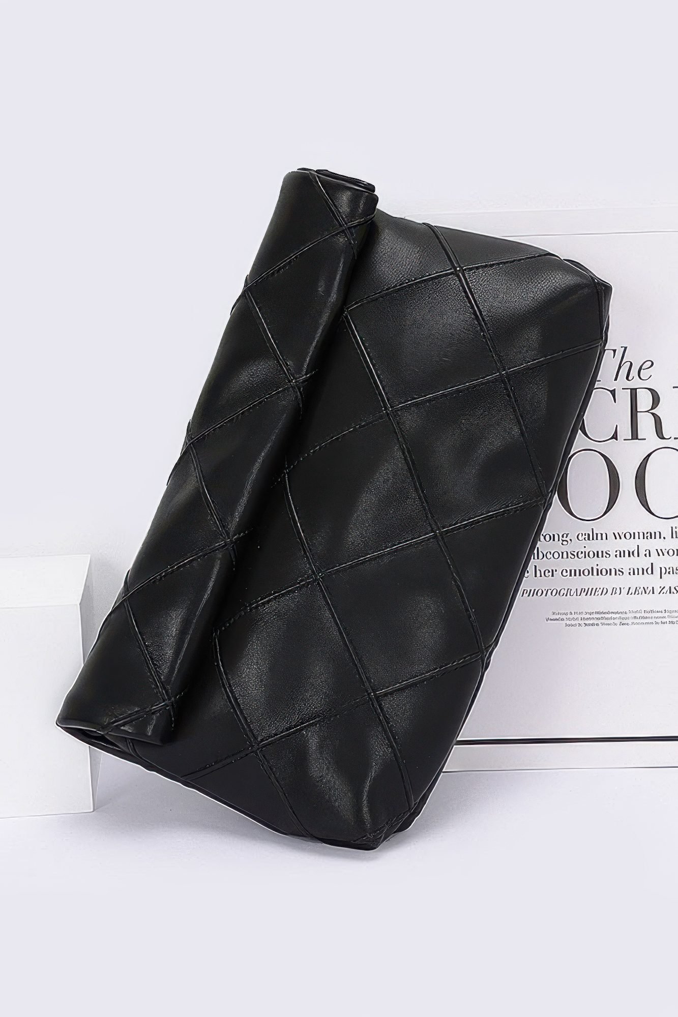 Quilted Faux Leather Pouch
