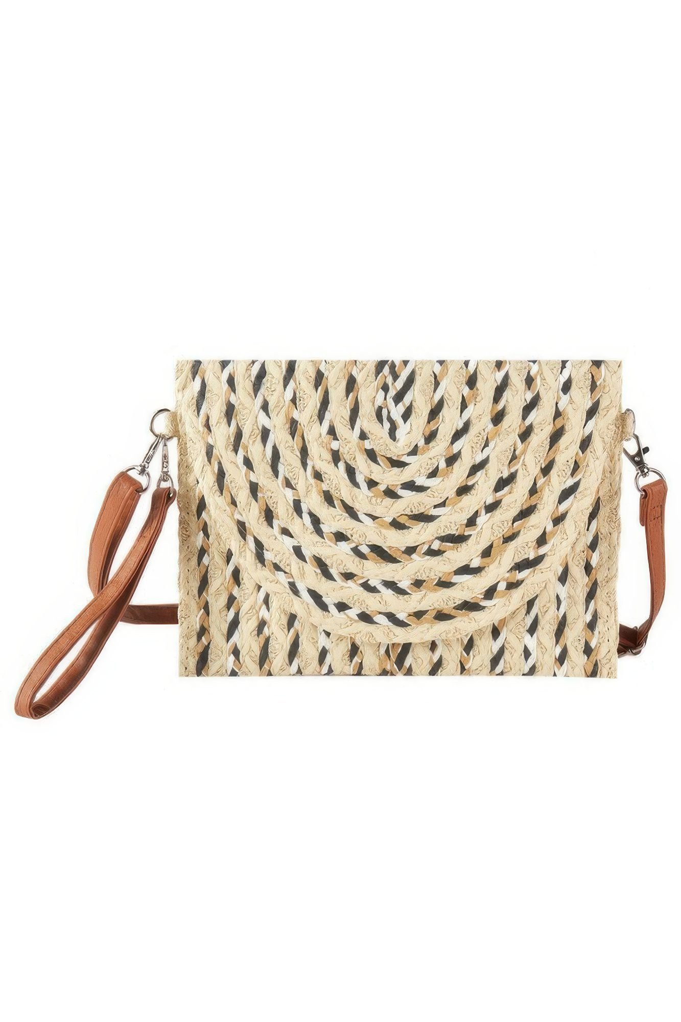Multi Color Straw Clutch & Crossbody Bag -WH2002192
