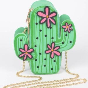 Faux Leather Cactus Crossbody Bag