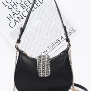 Faux Leather Hobo Bag -WH20024534
