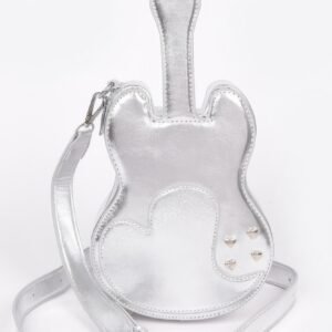 Metallic Faux Leather Guitar Novelty Bag
