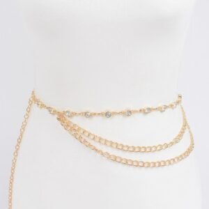 Stone Chain Layered Belt
