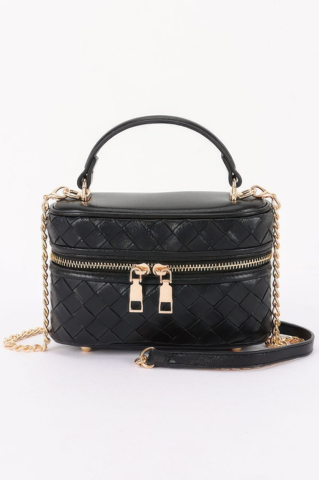 Embossed Vegan Leather Vanity Bag