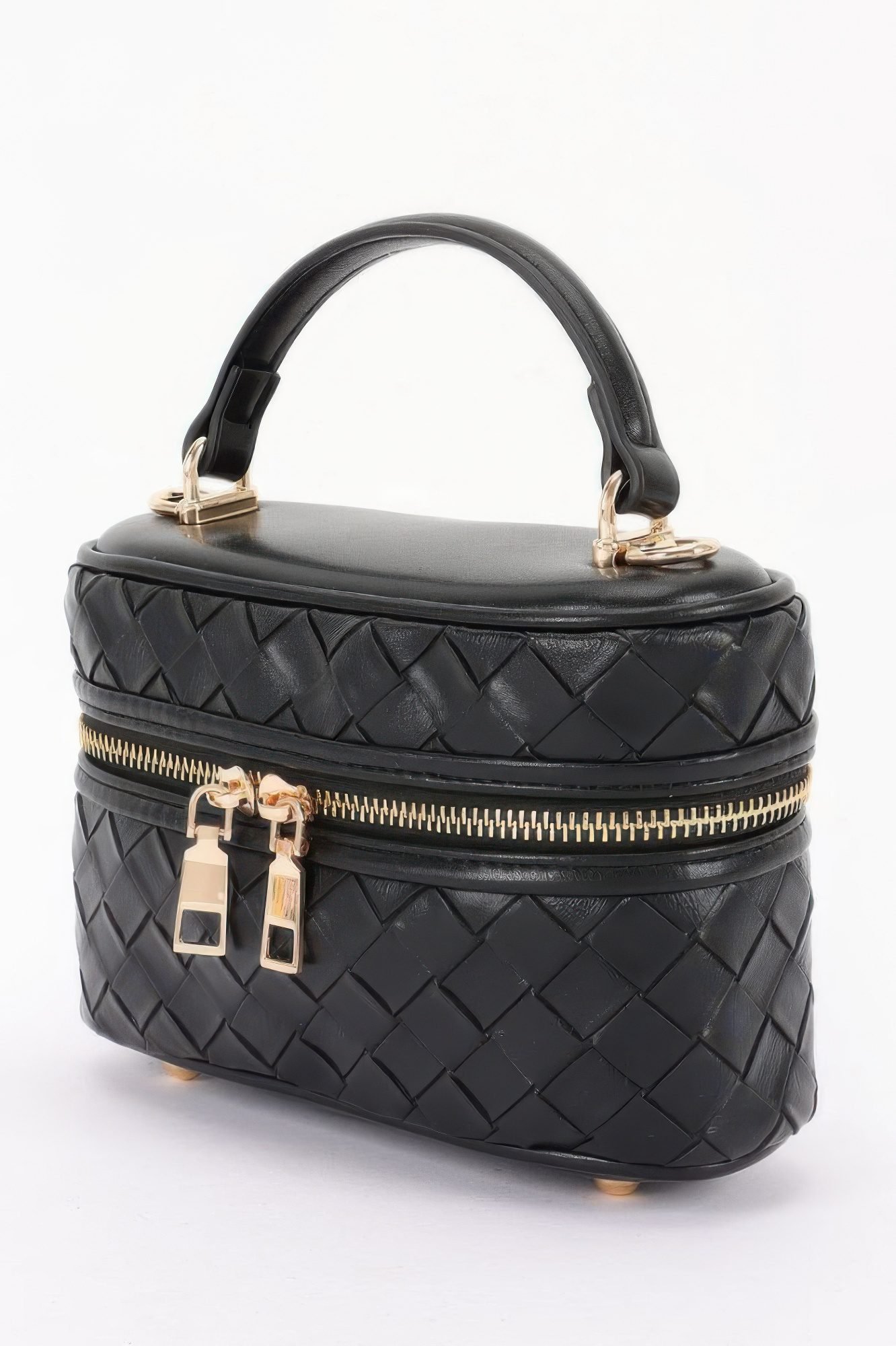 Embossed Vegan Leather Vanity Bag