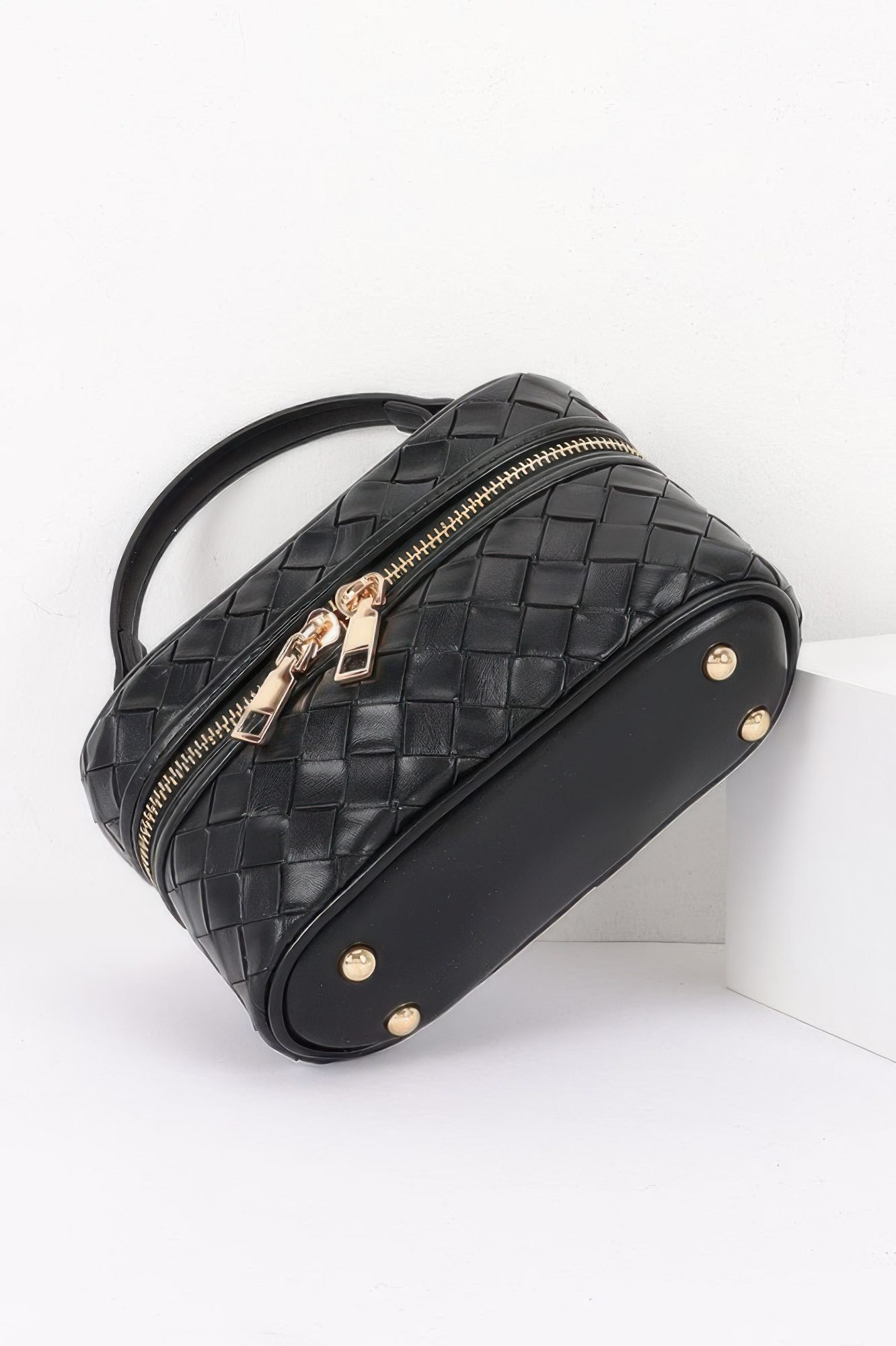 Embossed Vegan Leather Vanity Bag