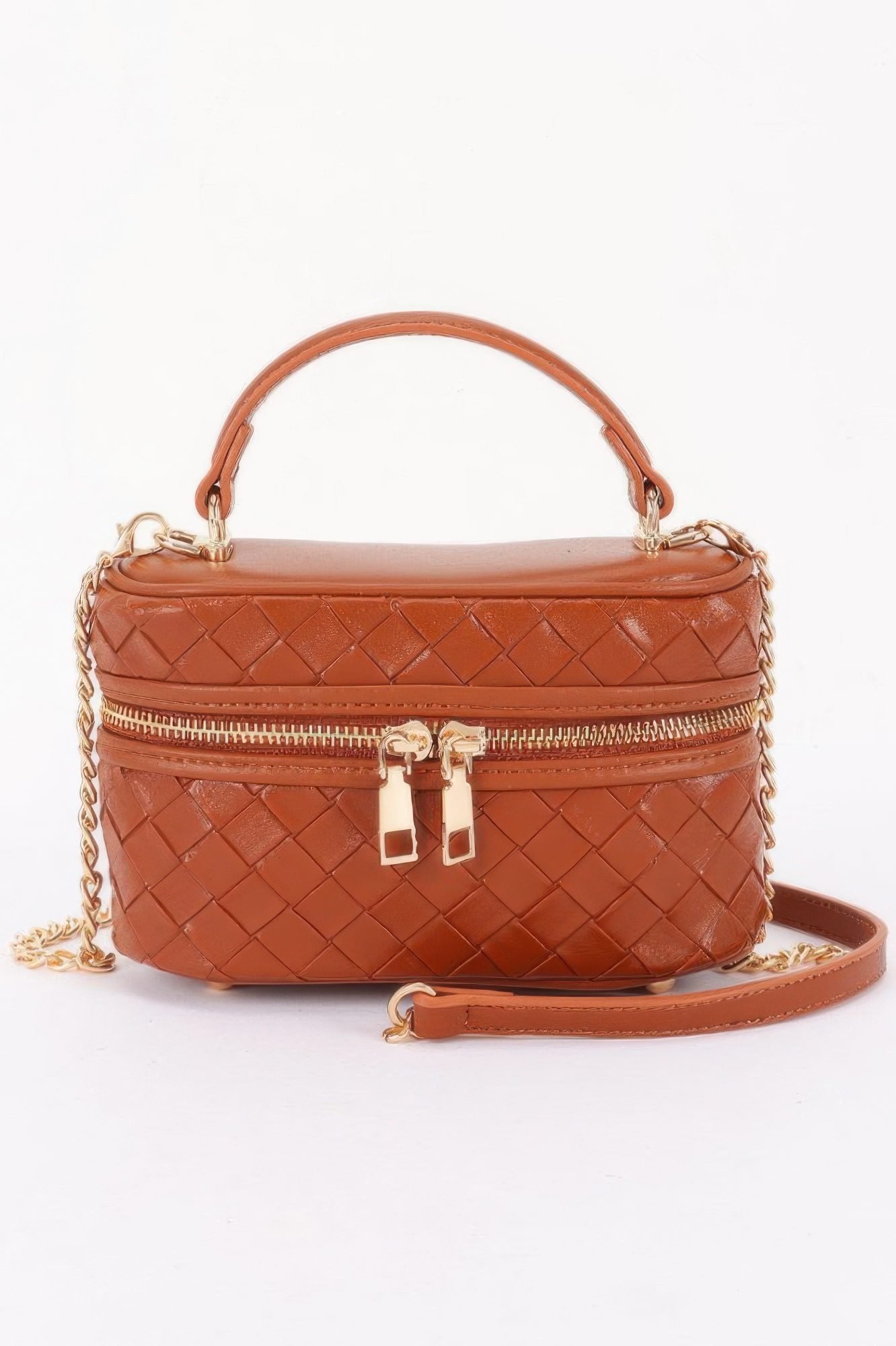 Embossed Vegan Leather Vanity Bag