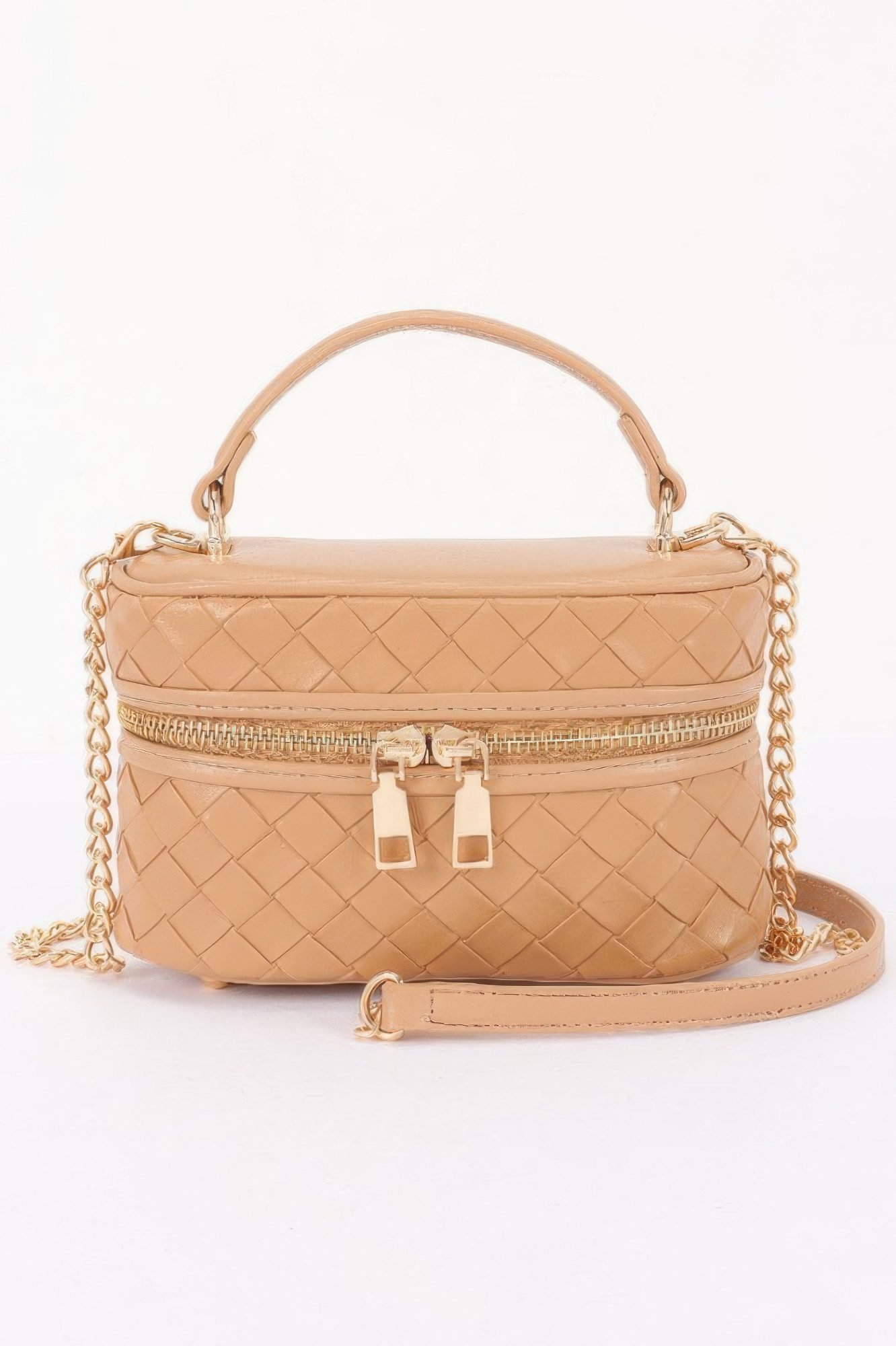 Embossed Vegan Leather Vanity Bag