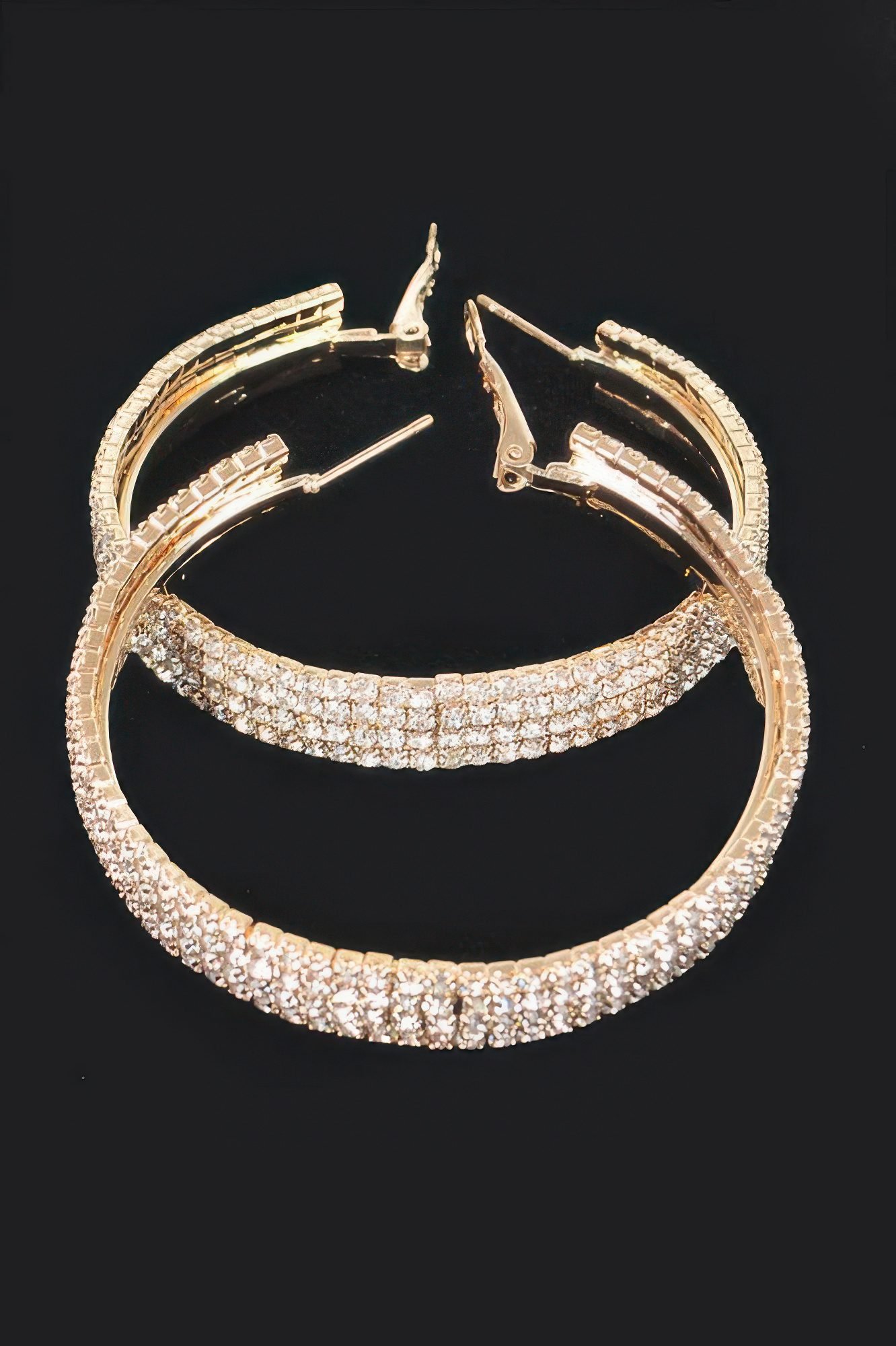 Rhinestone Hoop Earring