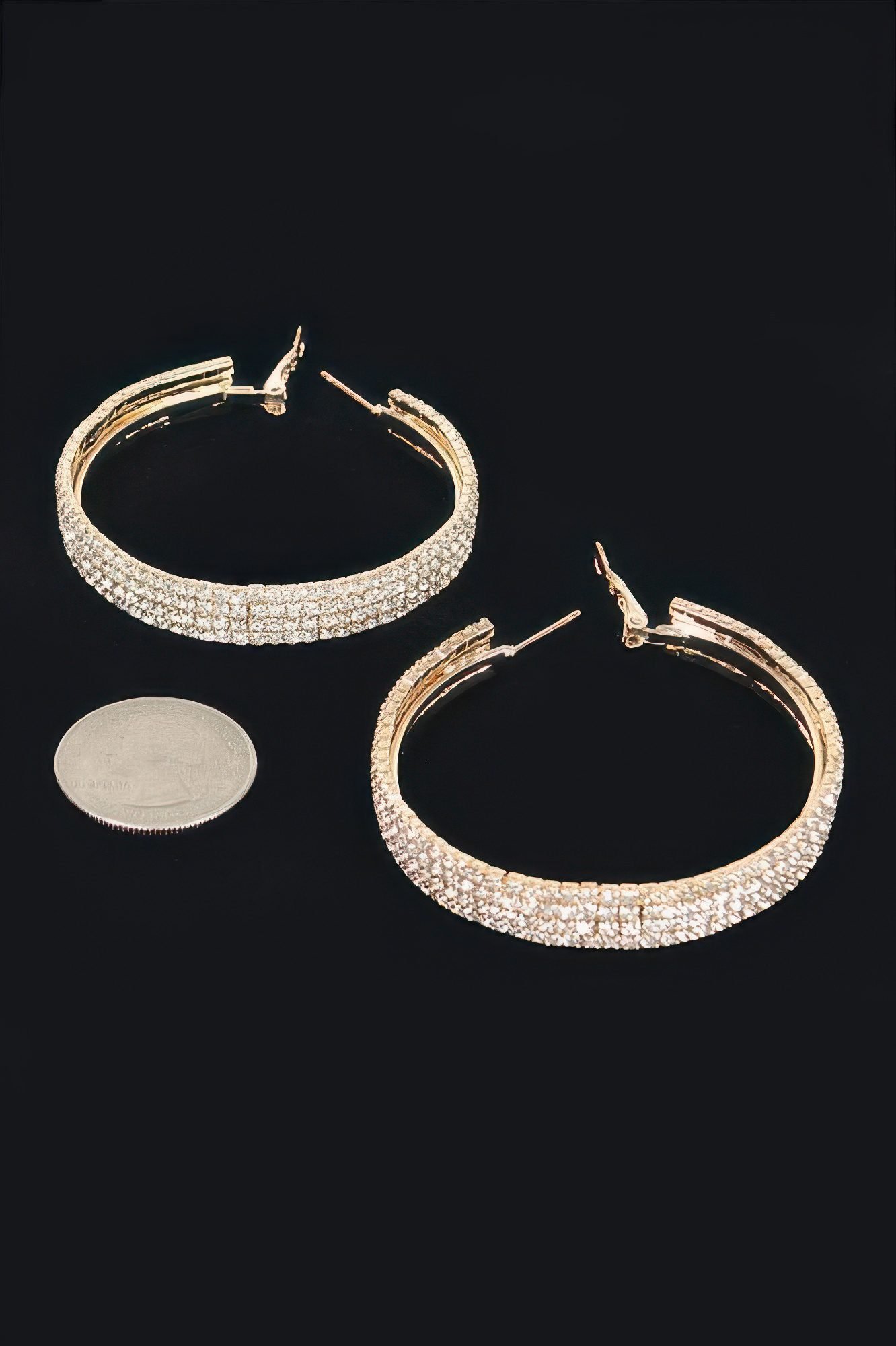 Rhinestone Hoop Earring