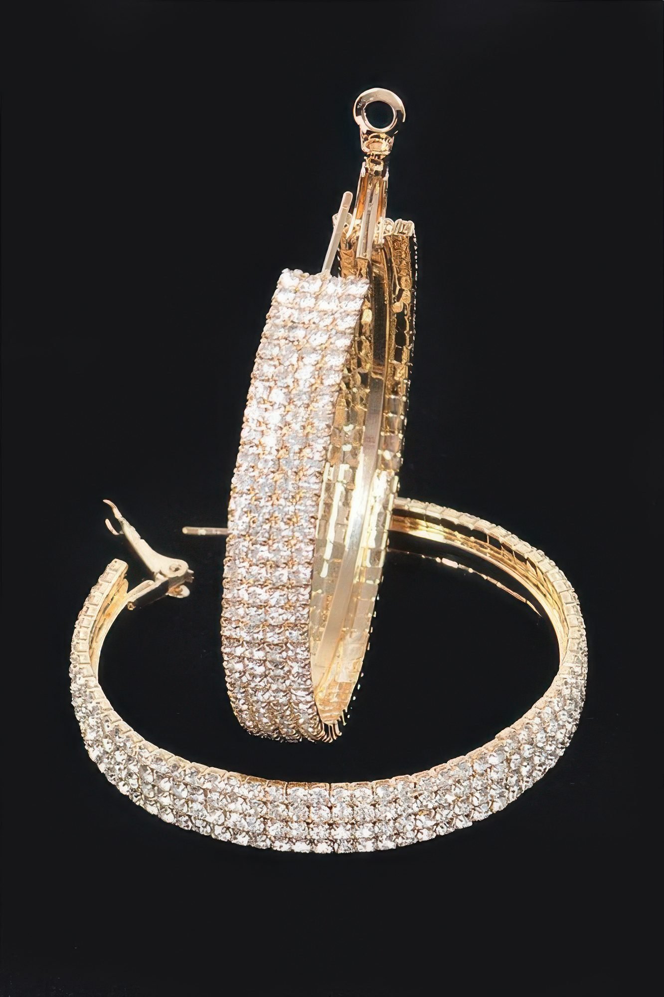 Rhinestone Hoop Earring