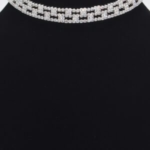 Aligned Rhinestone Choker