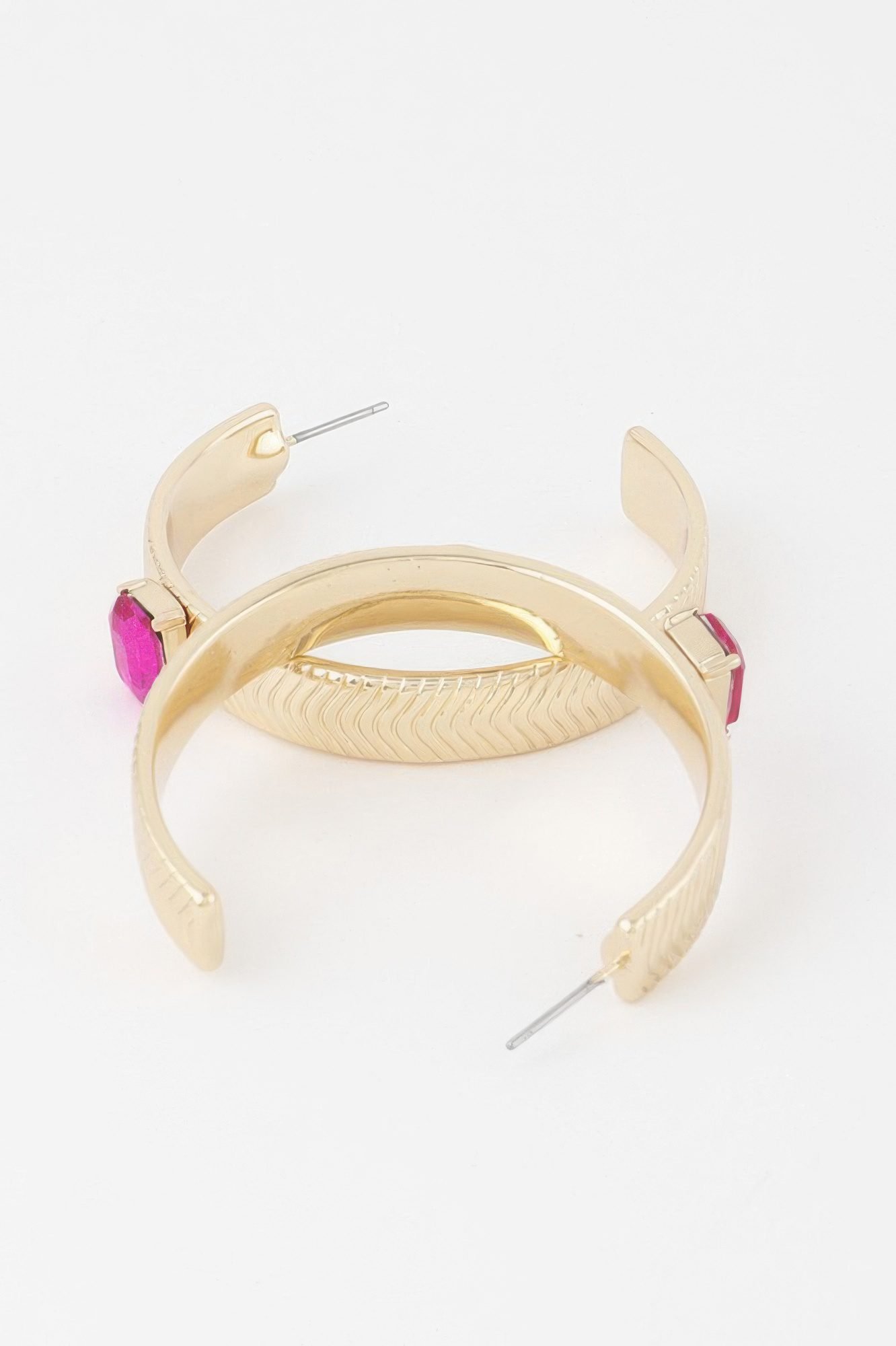 Cubic Rhinestone Hoop Earrings