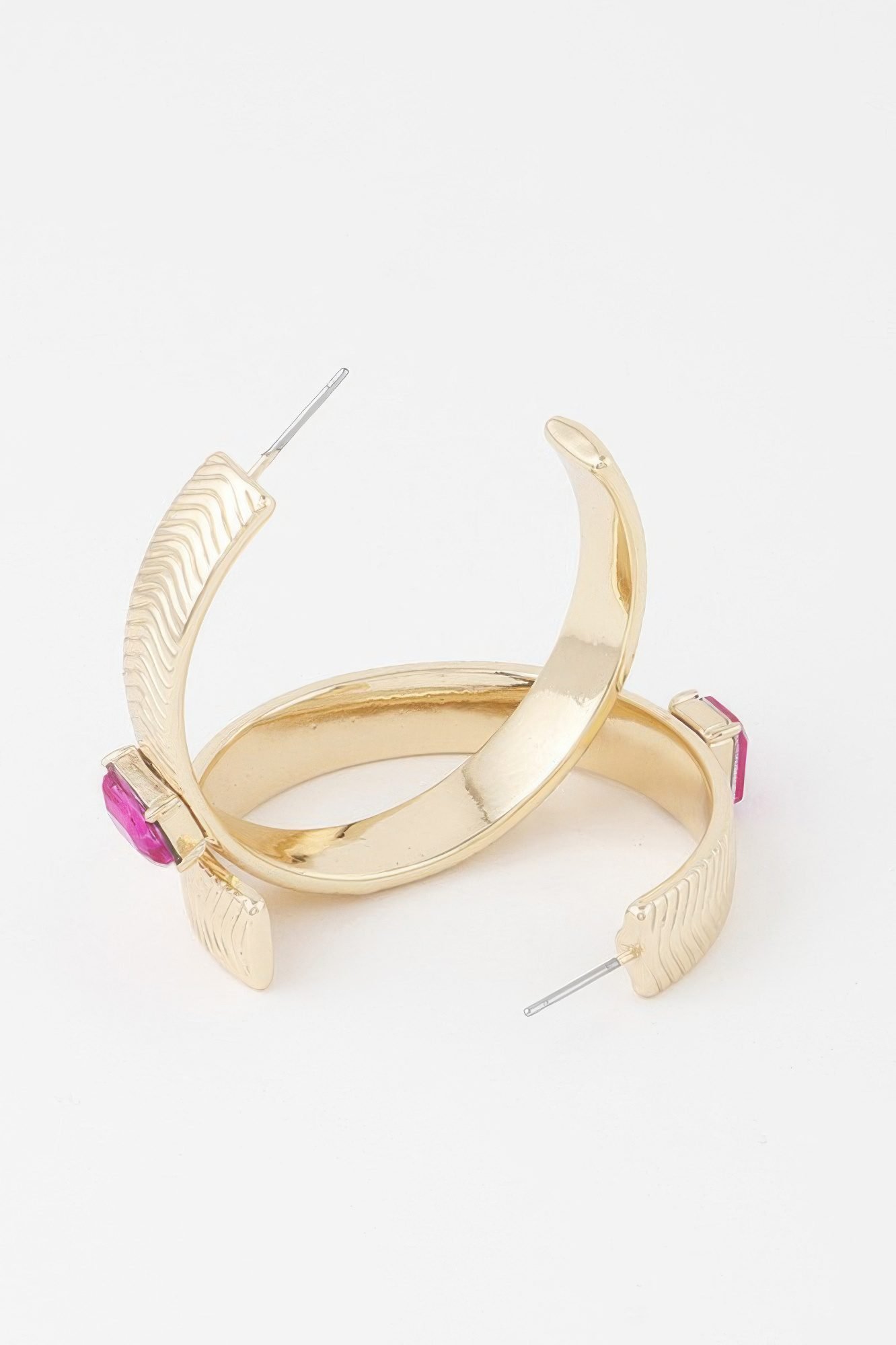 Cubic Rhinestone Hoop Earrings