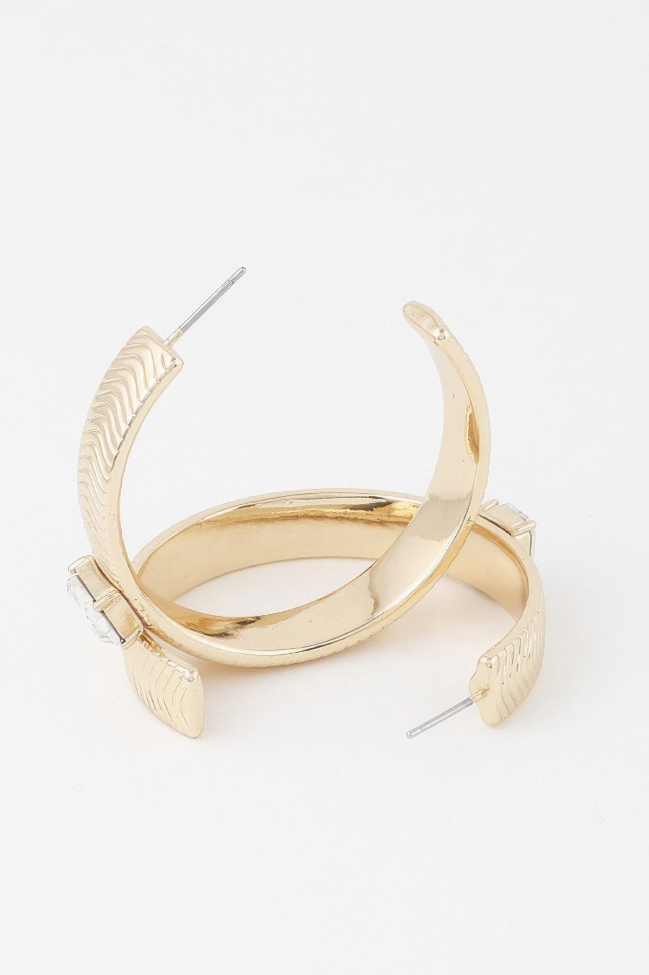 Cubic Rhinestone Hoop Earrings