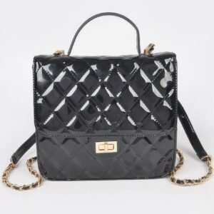 Quilted Enamel Backpack