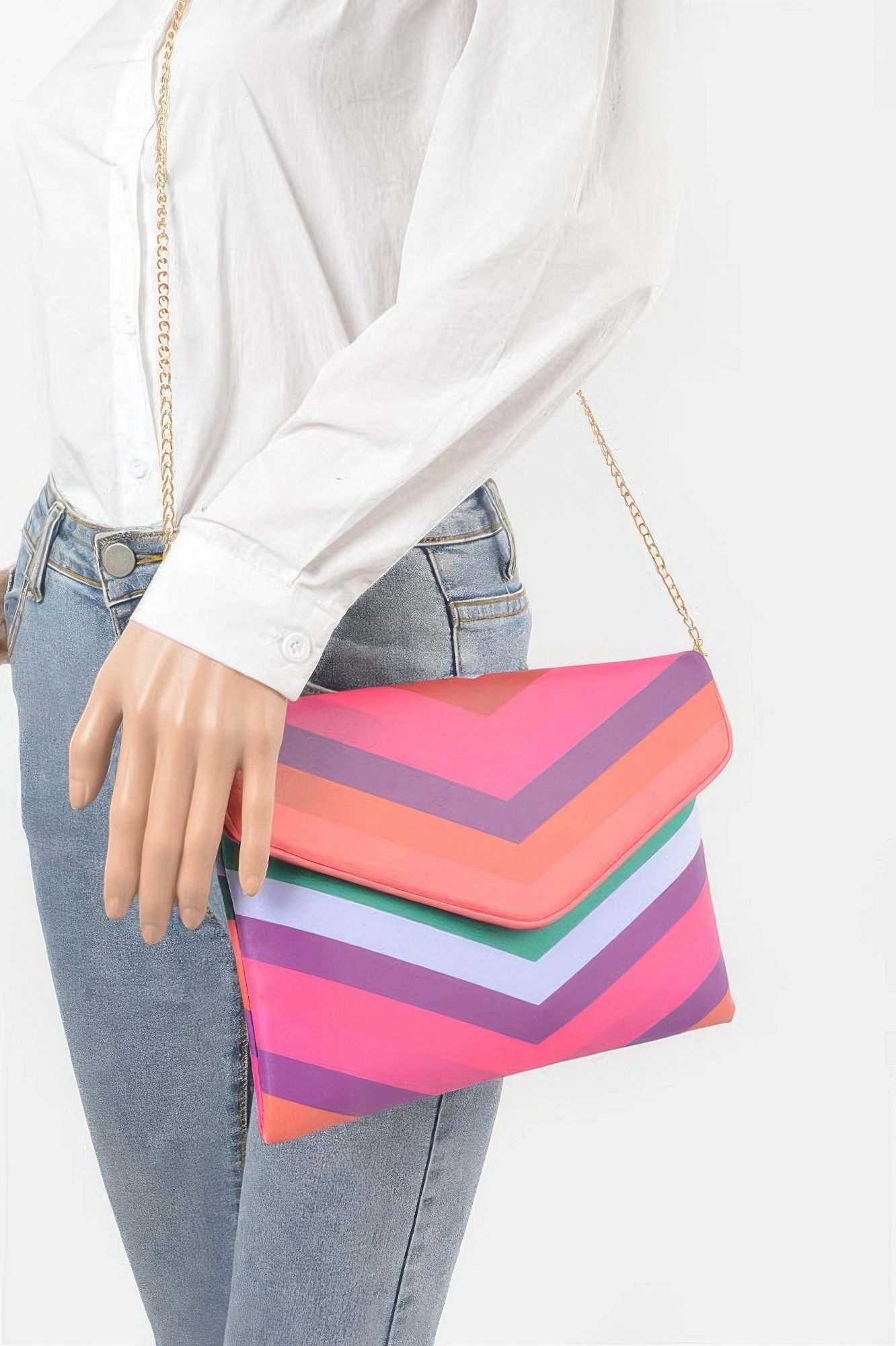 Multi Color Envelope Clutch