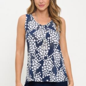 Hit Print Sleeveless Tank Top -WH327058