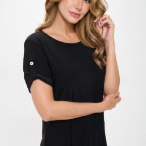 Hit Button Short Sleeve Top