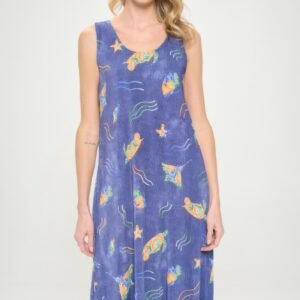 Bns Print Long Tank Dress -WH327354