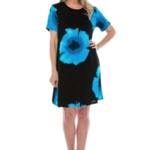 Short -sleeved Knee -length Dress -WH327421