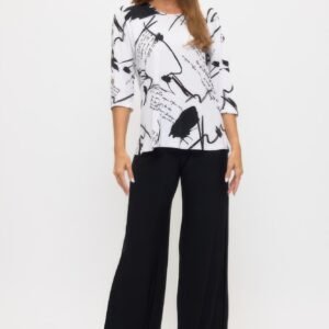 Hit Side Button Sleeve Top -WH327828