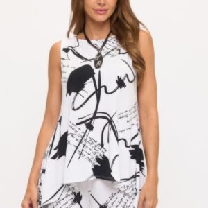 Hit Print Sleeveless Tank Top -WH327840