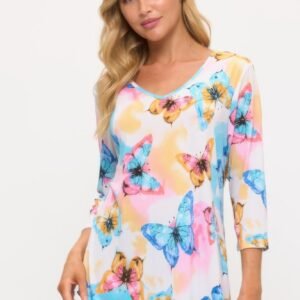 Hit V -neck Band Top W/vent -WH328053