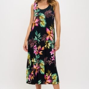 Print Bns Tank Long Dress