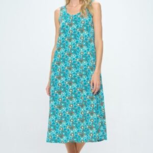 Plus Size Print Tank Maxi Dress