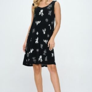 Plus Size Bns Print Missy Tank Dress -WH328114